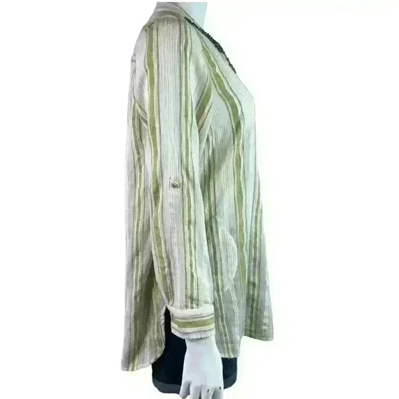 Soft Surroundings Elisha Turquoise Beaded Tunic Top Size Medium - Picture 4 of 12